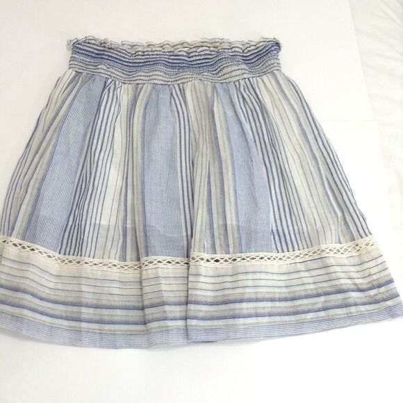 Max Studio 100% Cotton Elastic Waist Mini Skirt Size Medium - Picture 1 of 8